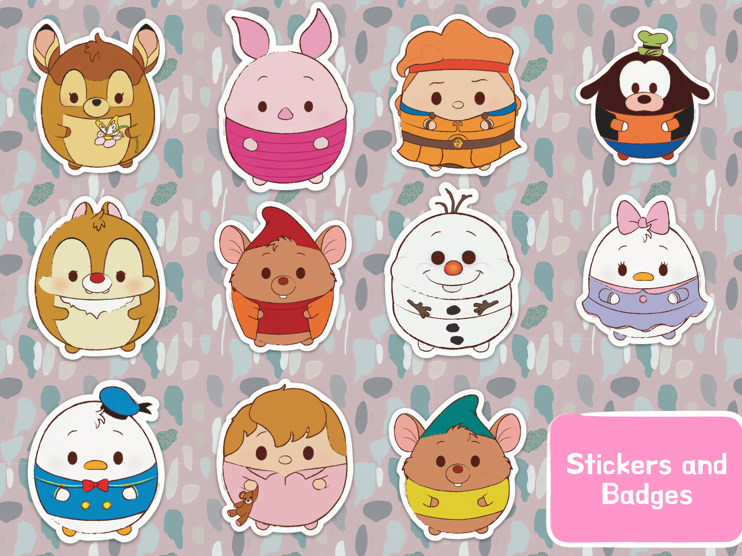 Adorable Disney Friends Clipart PNG JPG Digital Files Download