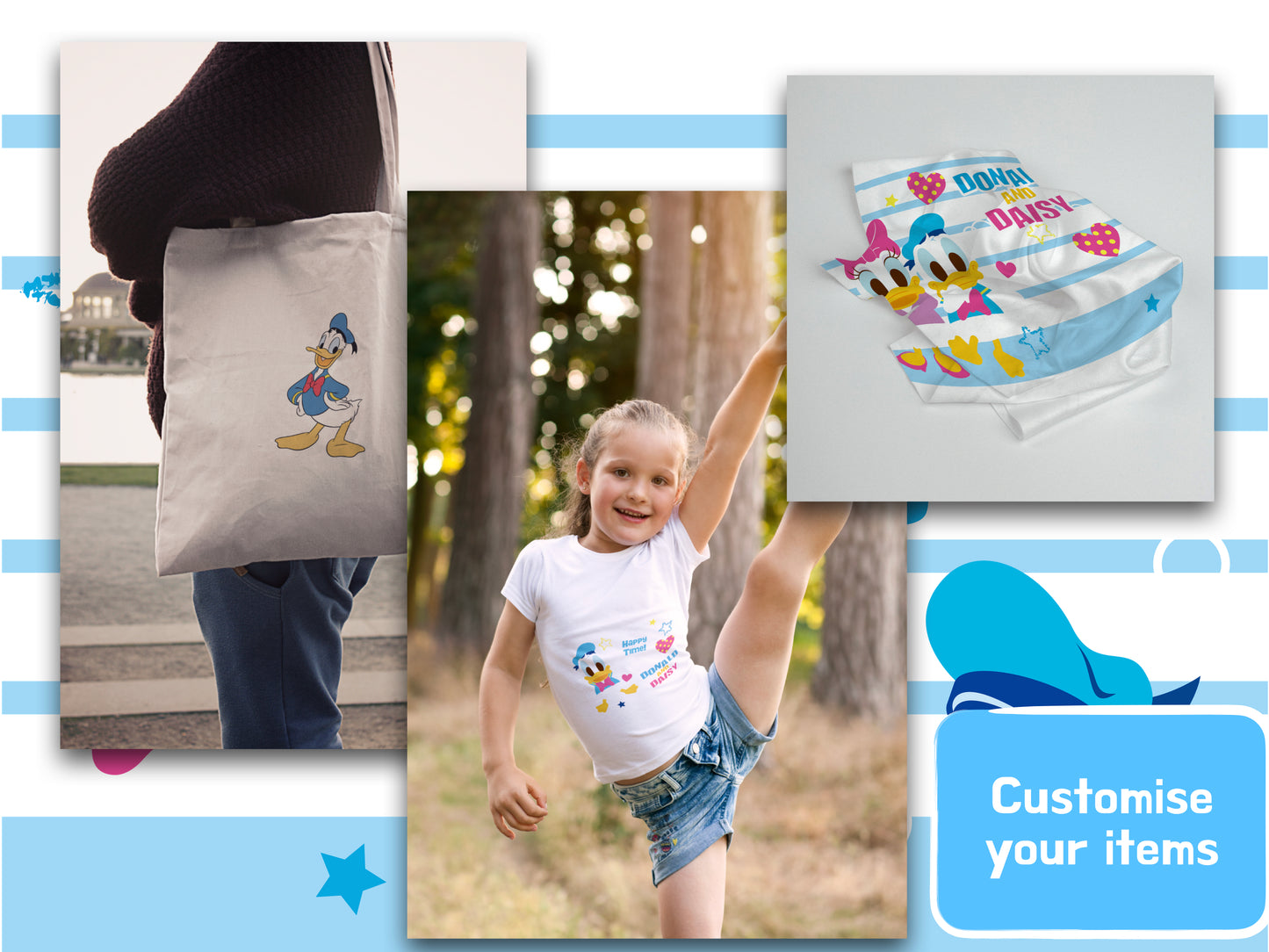 Donald Duck & Daisy Duck Clipart PNG JPG Digital Files Download