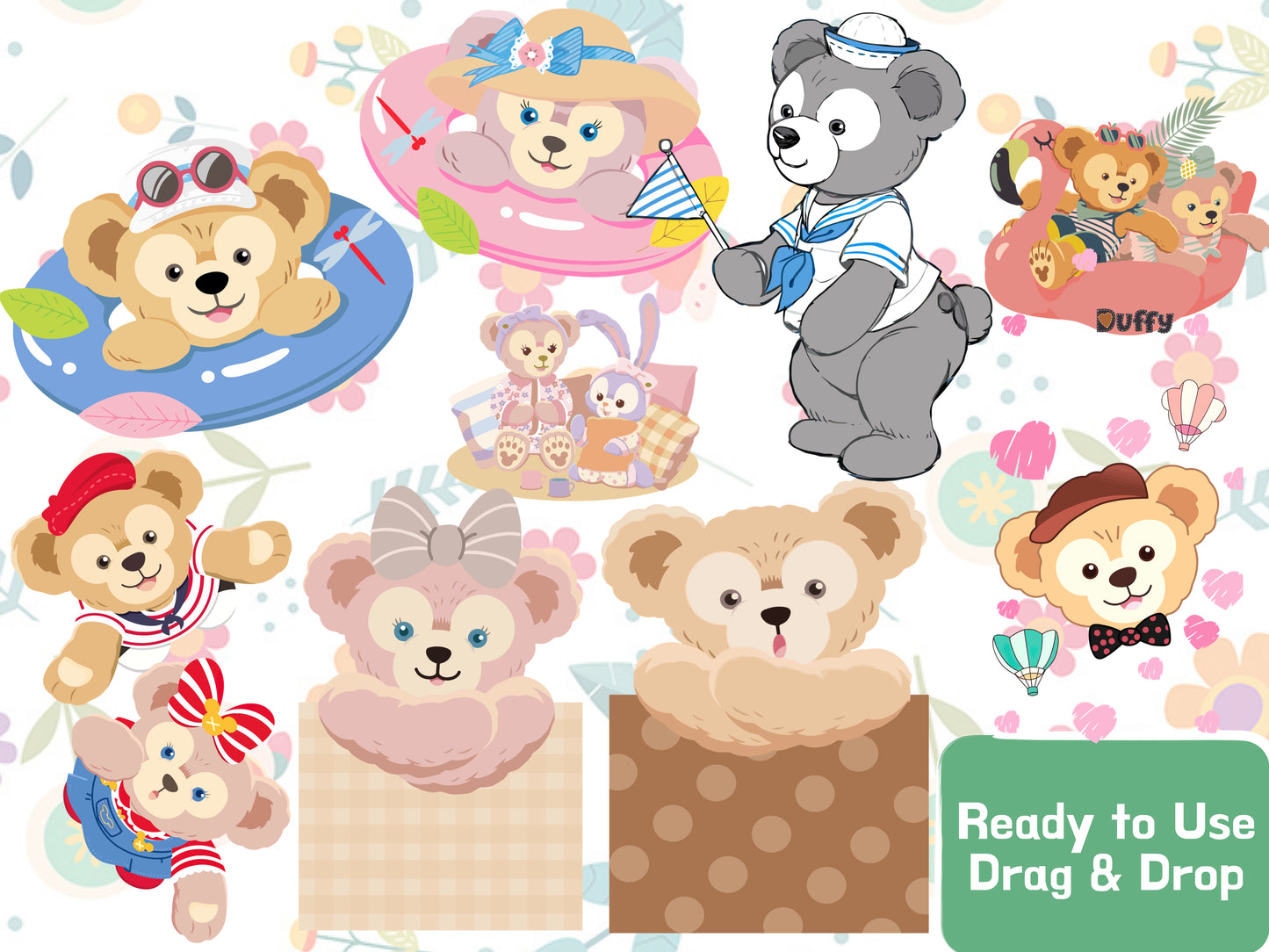 Duffy & Shelliemay Clipart PNG JPG Digital Files Download