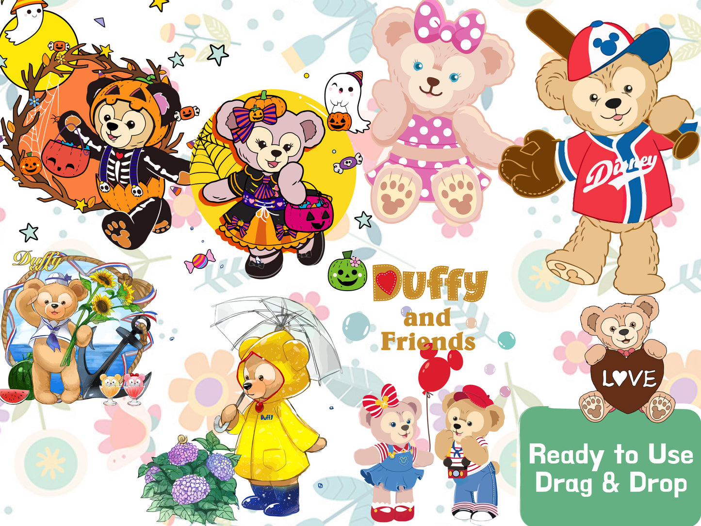 Duffy & Shelliemay Clipart PNG JPG Digital Files Download