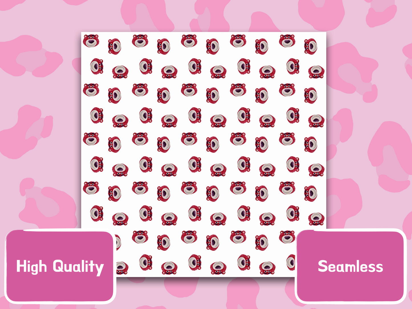 Toy Story Lotso Seamless Clipart PNG JPG Digital Files Download