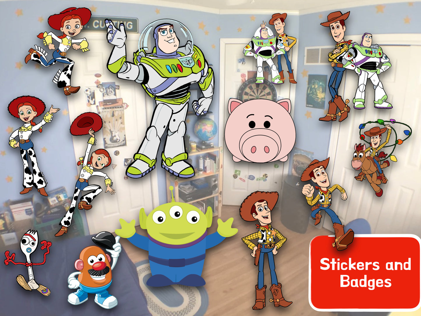 Toy Story Clipart PNG JPG Digital Files Download