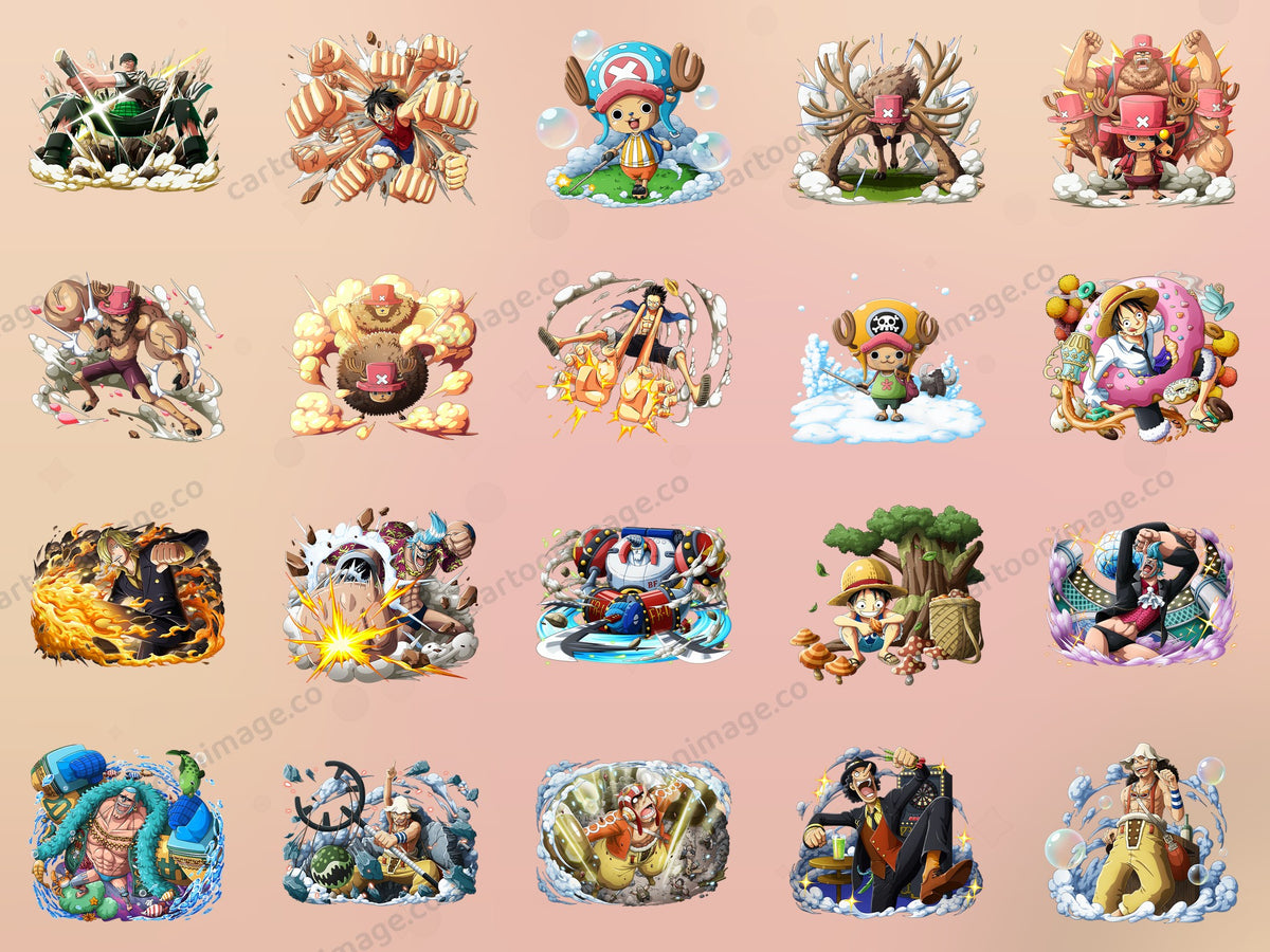 One Piece Clipart PNG JPG Digital Files Download