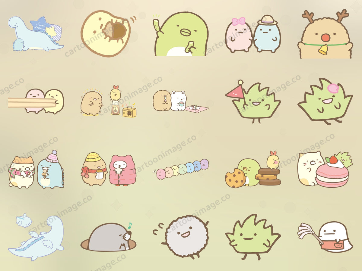 Sumikko Gurashi Clipart PNG JPG Digital Files Download