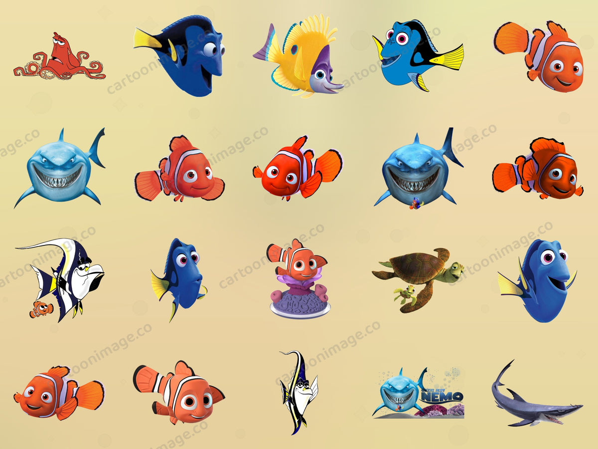 Finding Nemo Clipart PNG JPG Digital Files Download
