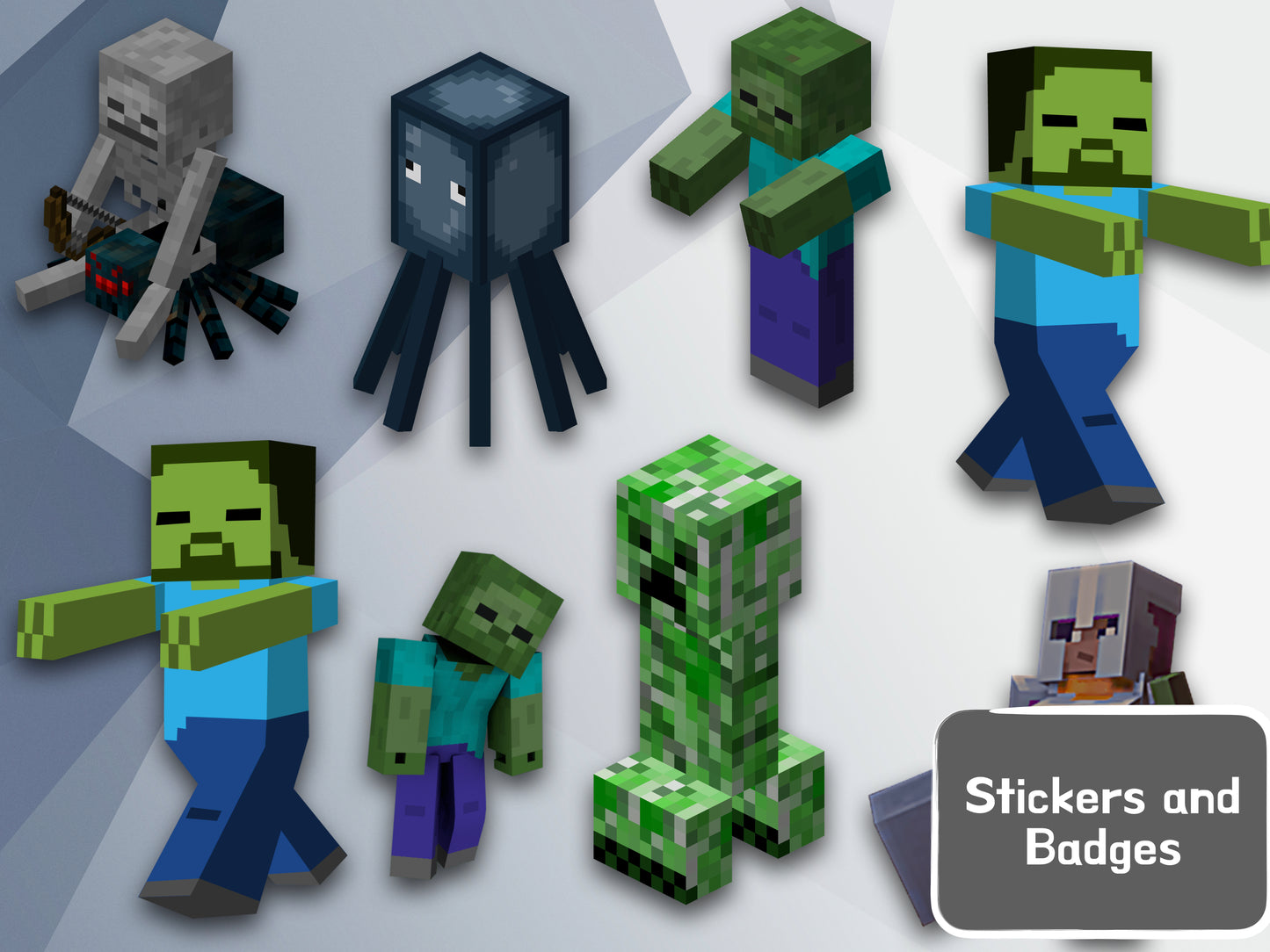 Minecraft Clipart PNG JPG Digital Files Download