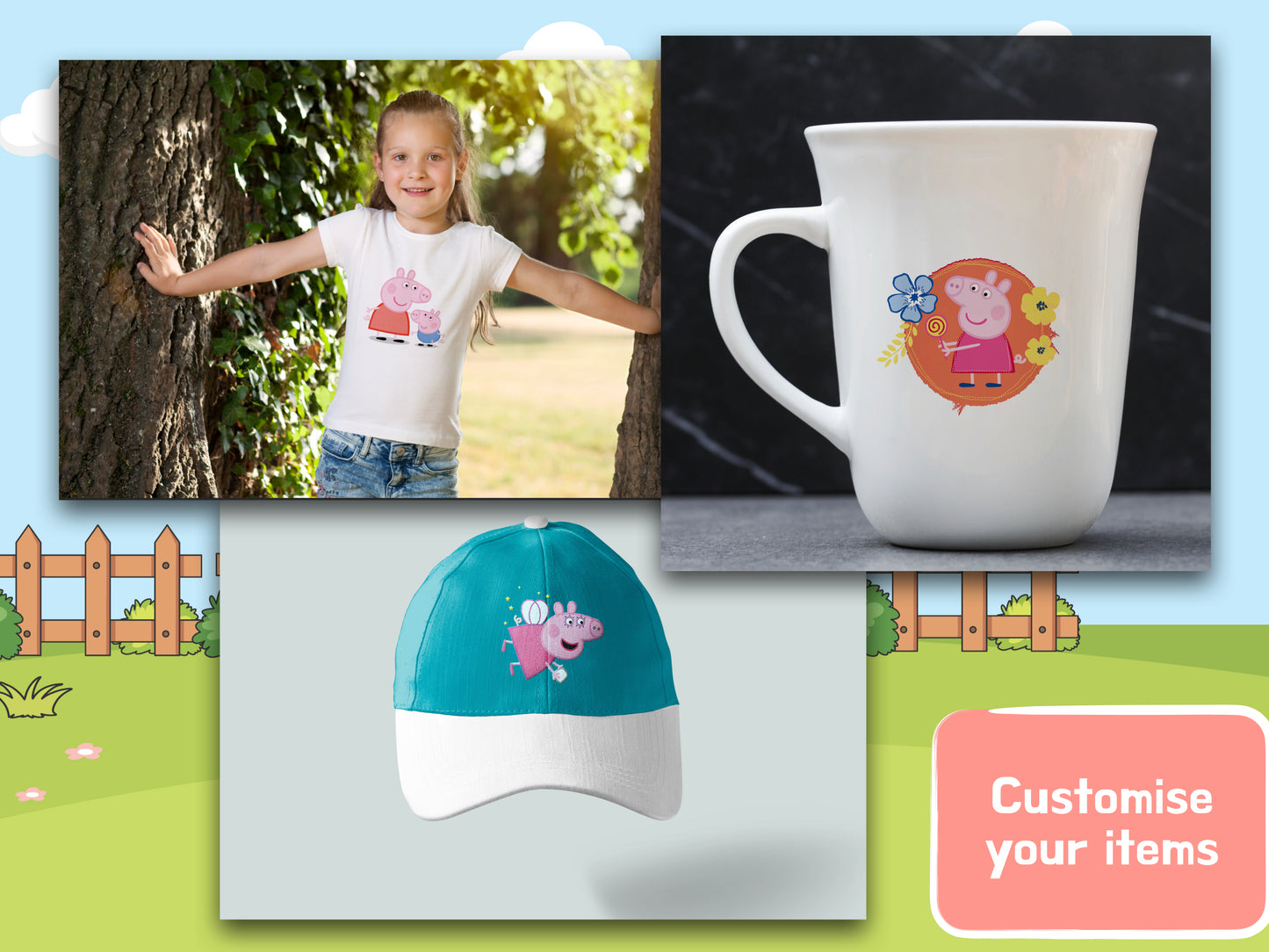 Peppa Pig Clipart PNG JPG Digital Files Download