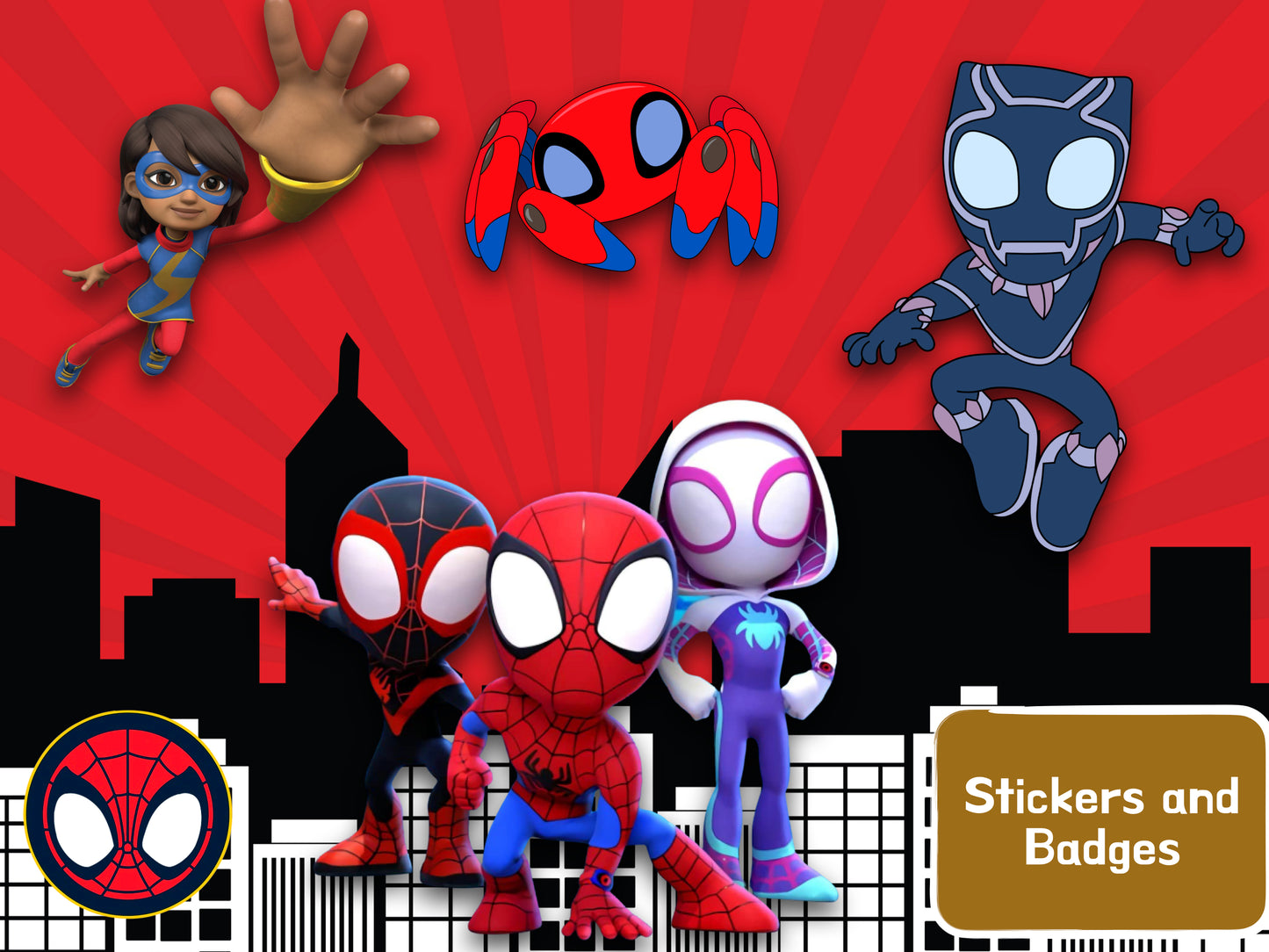 Spidey and his Amazing Friends Clipart PNG JPG Digital Files Download