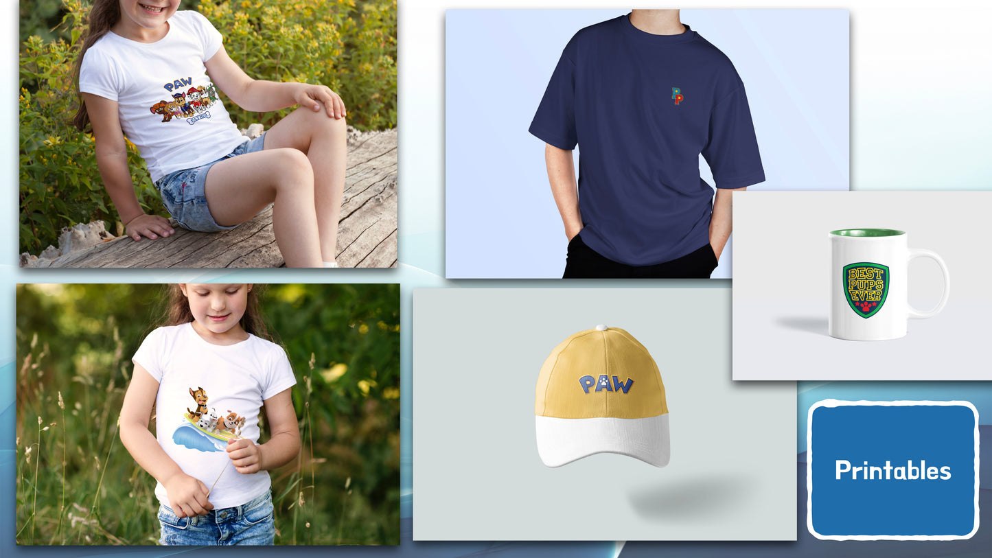 Paw Patrol Clipart PNG JPG  Digital Files Download