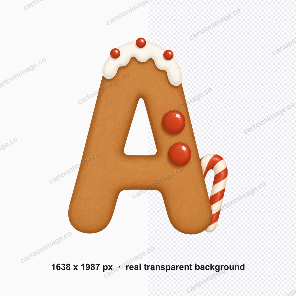Gingerbread Bakery Alphabet Clipart PNG Digital Files Download