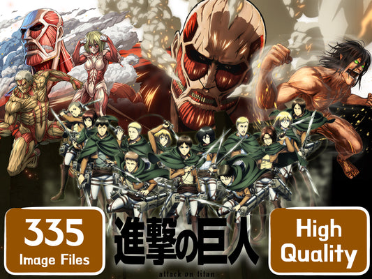 Attack on Titan Clipart PNG JPG Digital Files Download