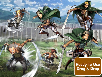 Attack on Titan Clipart PNG JPG SVG Digital Files Download