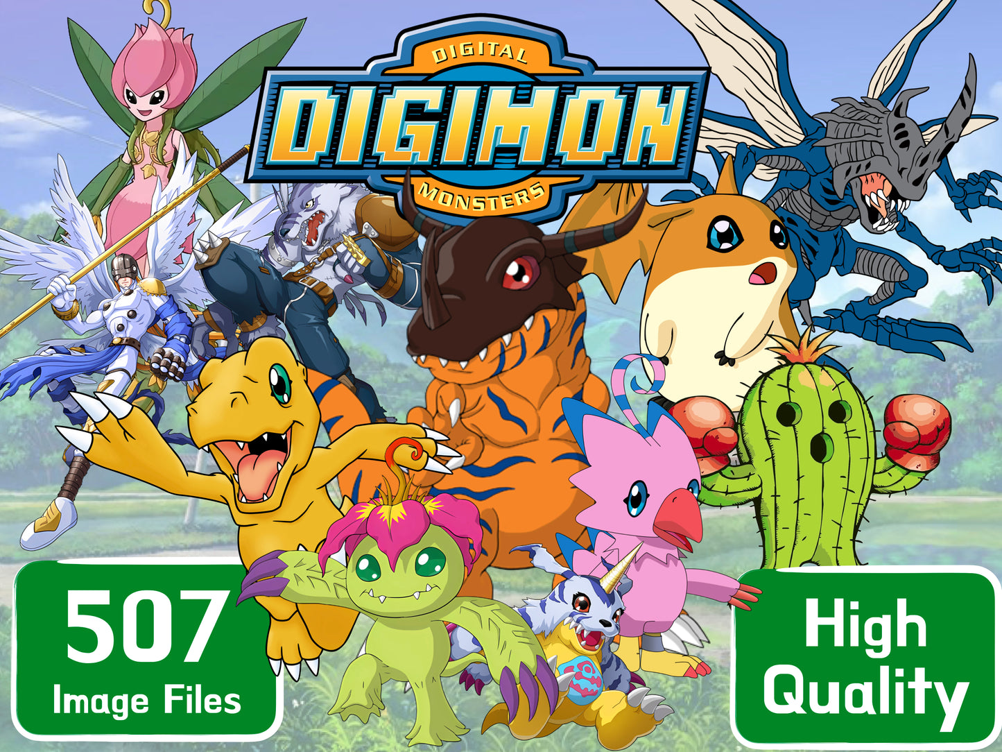 Digimon Clipart PNG JPG Digital Files Cartoon Image Download
