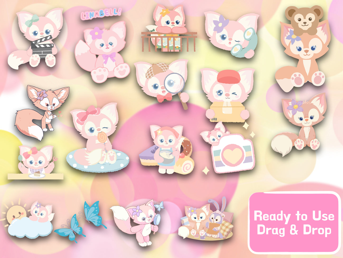 Duffy Linabell Clipart PNG JPG SVG Digital Files Download