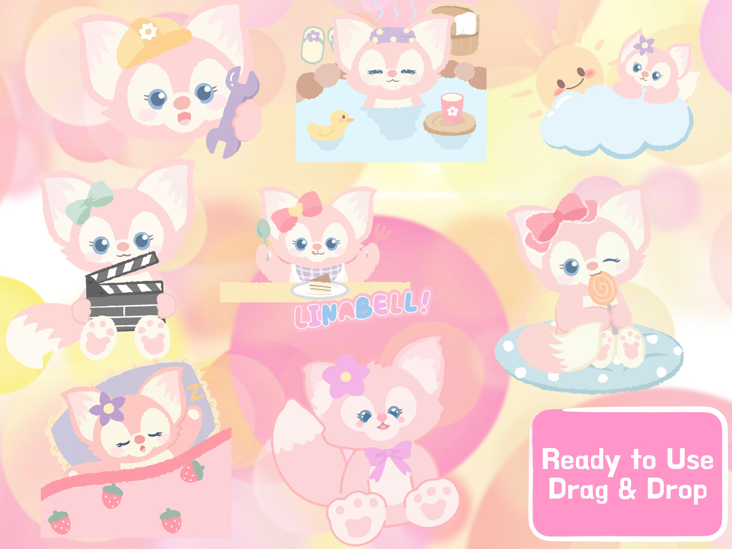 Duffy Linabell Clipart PNG JPG SVG Digital Files Download