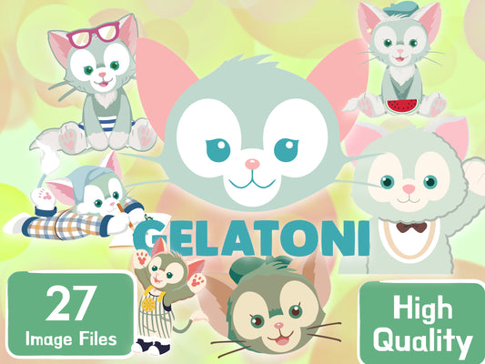 Gelatoni Clipart PNG JPG Digital Files Download