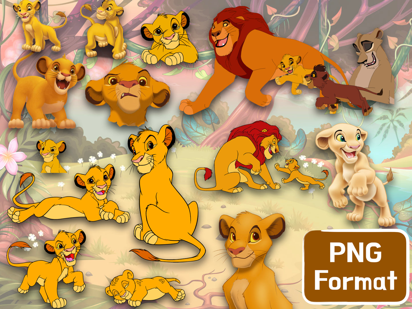 Lion King Clipart PNG JPG SVG Digital Files Download