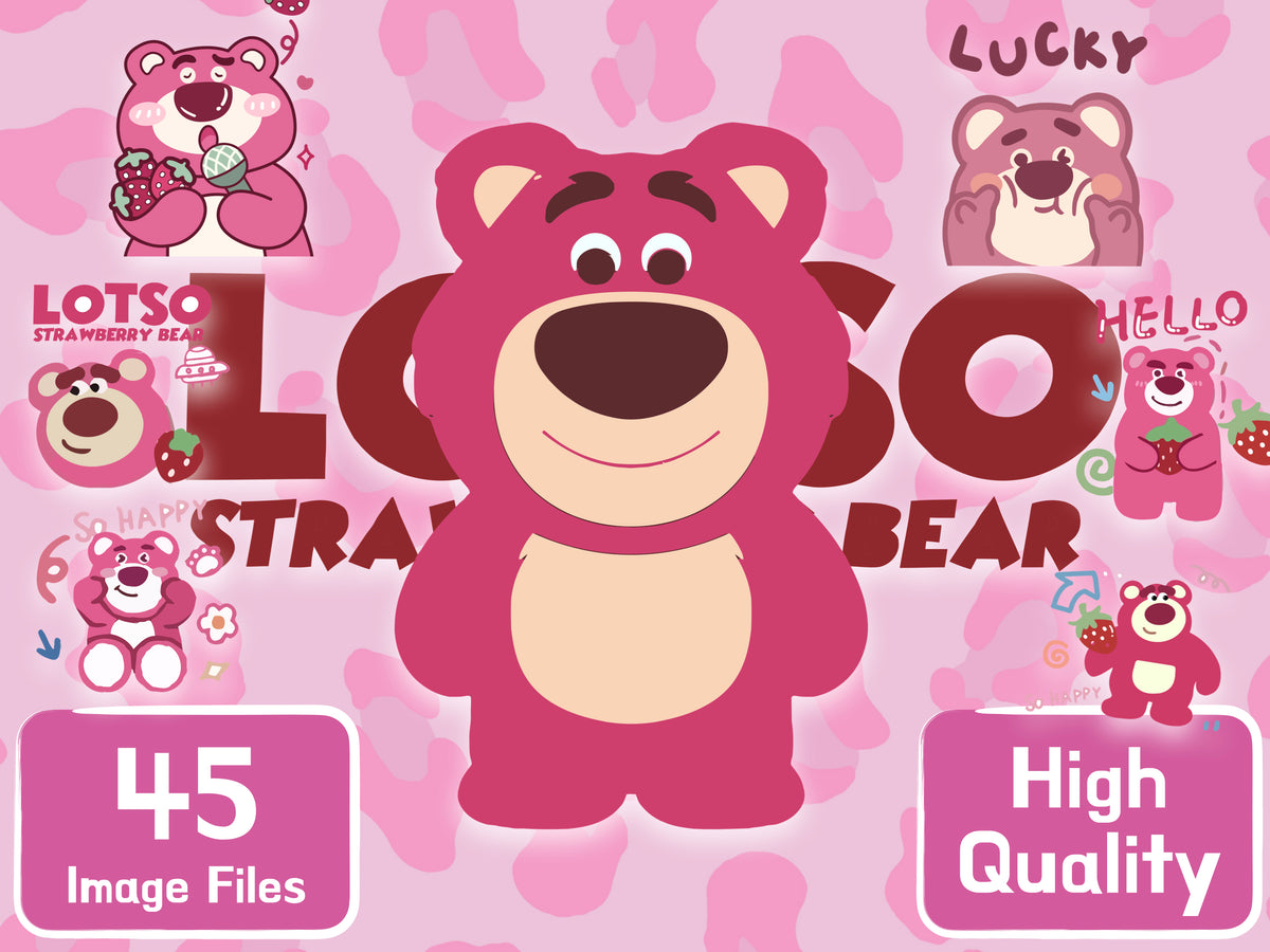 Lotso Toy Story Clipart PNG JPG Digital Files Download – Cartoon Image