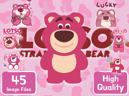 Lotso Toy Story Clipart PNG JPG SVG Digital Files Download