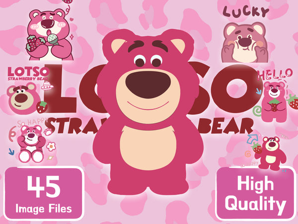 Lotso Toy Story Clipart PNG JPG Digital Files Download – Cartoon Image