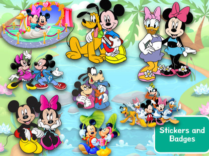 Mickey Mouse Clubhouse Clipart PNG JPG SVG Digital Files Download