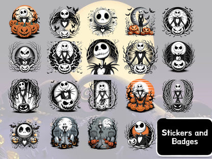 The Nightmare Before Christmas Clipart PNG JPG Digital Files Download