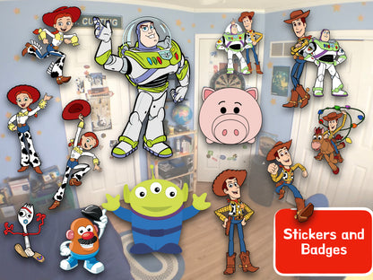 Toy Story Clipart PNG JPG SVG Digital Files Download