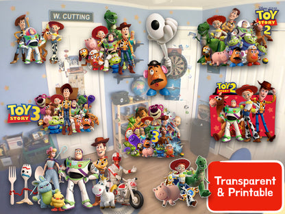 Toy Story Clipart PNG JPG SVG Digital Files Download