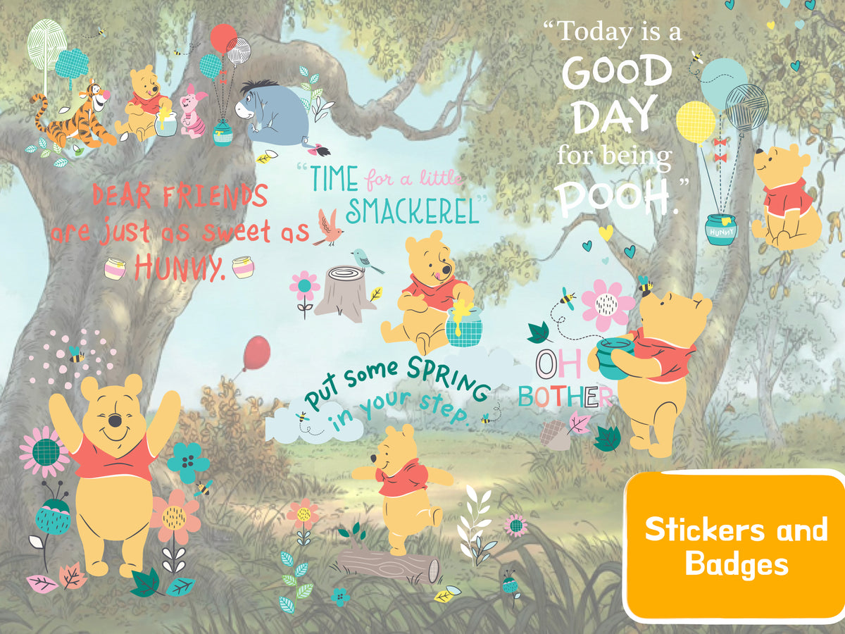 Winnie the Pooh Clipart PNG JPG Digital Files Download