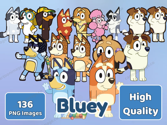Bluey Clipart PNG JPG Digital Files Download
