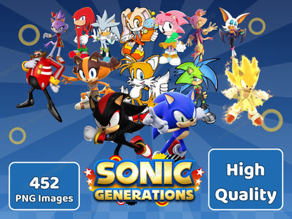 Sonics Clipart PNG JPG Digital Files Download