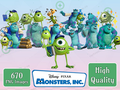 Monsters Inc Clipart PNG JPG Digital Files Download