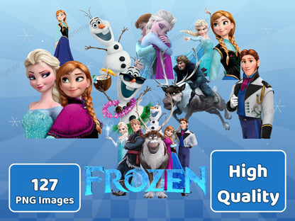 Frozen Elise Clipart PNG JPG Digital Files Download
