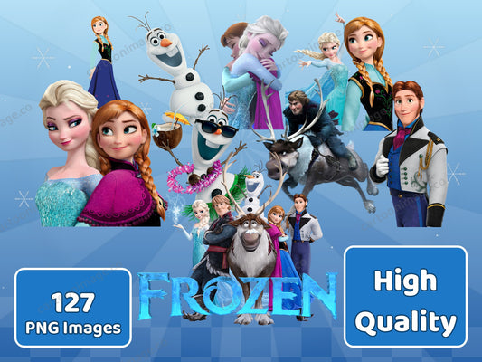 Frozen Elise Clipart PNG JPG Digital Files Download