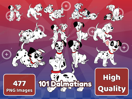 101 Dalmatians Clipart PNG JPG Digital Files Download