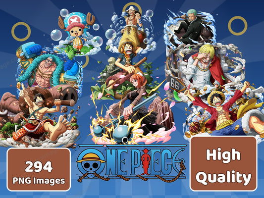 One Piece Clipart PNG JPG Digital Files Download