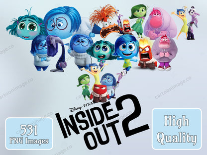 Inside Out Clipart PNG JPG Digital Files Download
