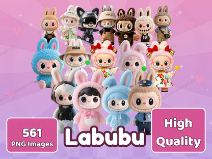 Labubu Clipart PNG JPG Digital Files Download