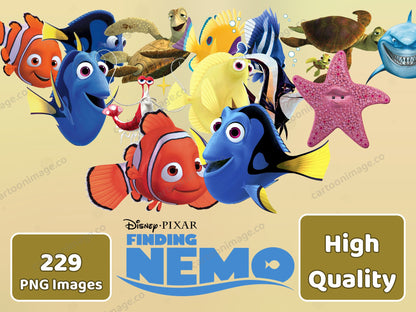 Finding Nemo Clipart PNG JPG Digital Files Download