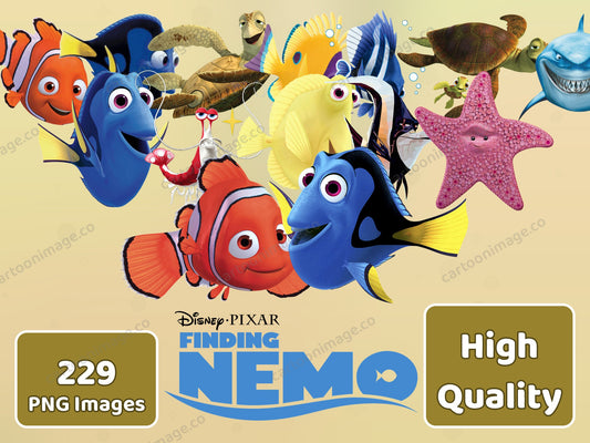 Finding Nemo Clipart PNG JPG Digital Files Download
