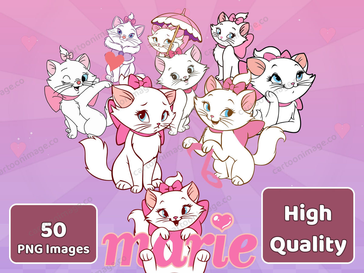 Marie Aristocats Clipart PNG JPG Digital Files Download