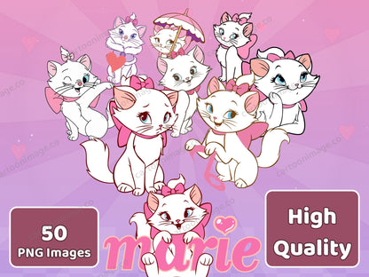 Marie Aristocats Clipart PNG JPG Digital Files Download