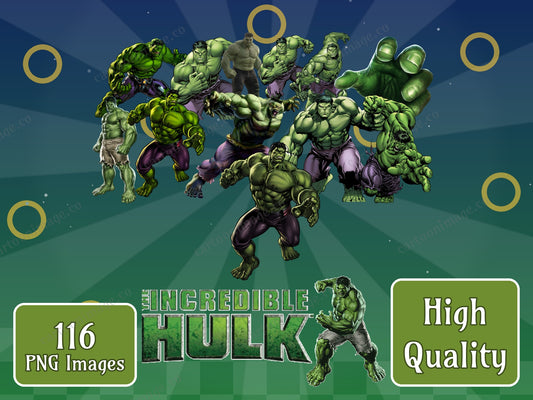 Hulk Clipart PNG JPG Digital Files Download