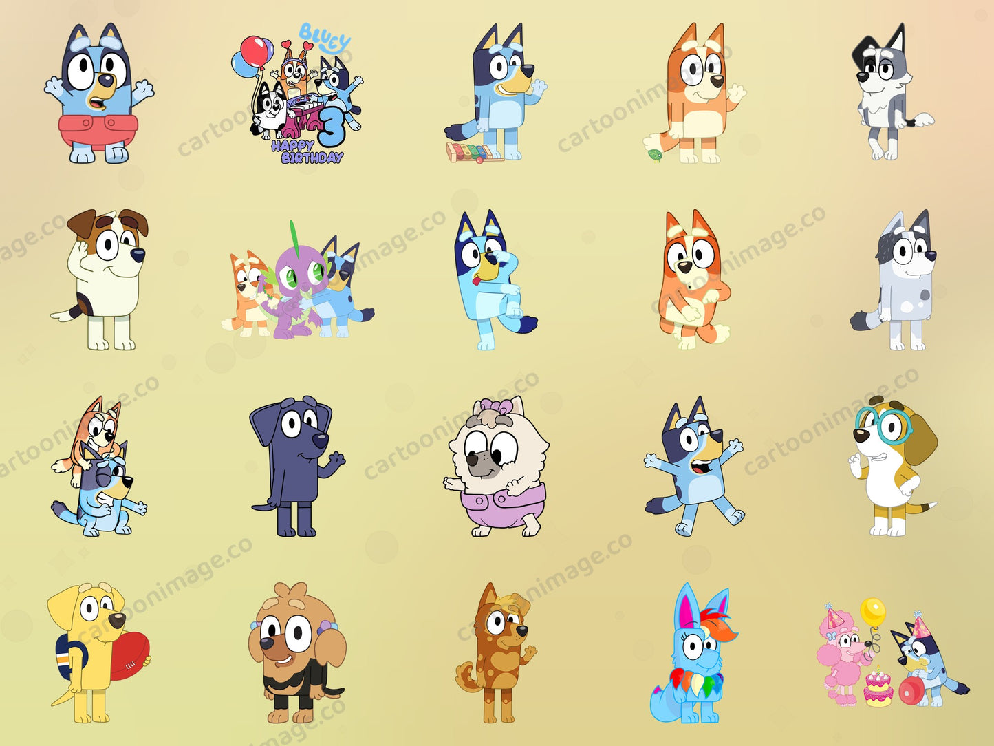 Bluey Clipart PNG JPG Digital Files Download