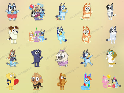 Bluey Clipart PNG JPG Digital Files Download