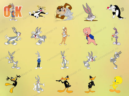 Looney Tunes Clipart PNG JPG Digital Files Download