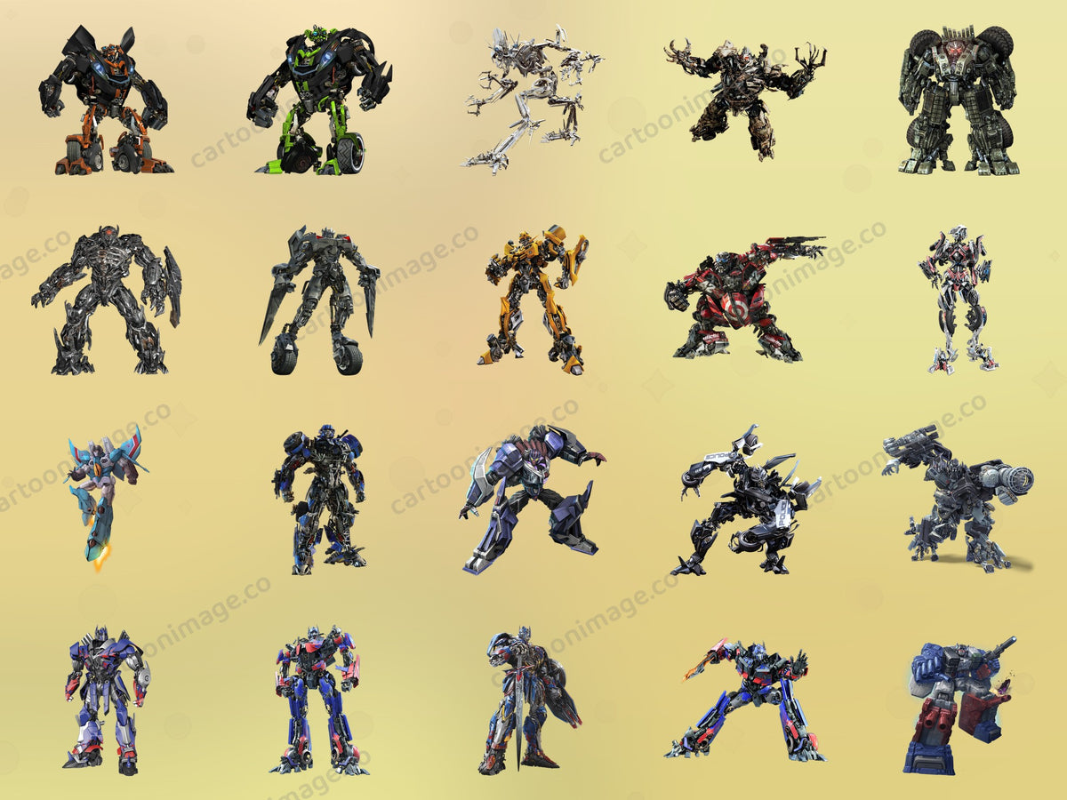 Transformers Clipart PNG JPG Digital Files Download