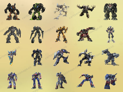 Transformers Clipart PNG JPG Digital Files Download