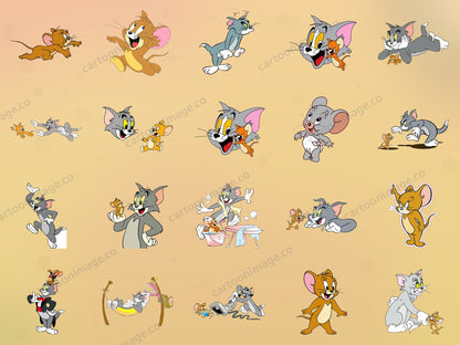 Tom & Jerry Clipart PNG JPG Digital Files Download