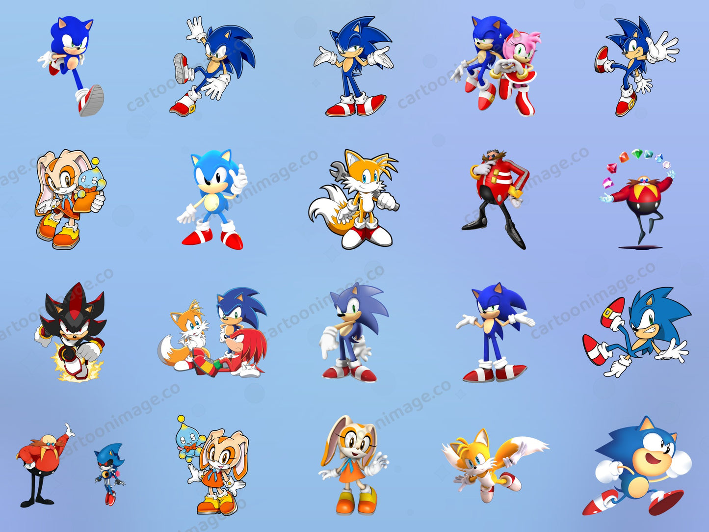 Sonics Clipart PNG JPG Digital Files Download